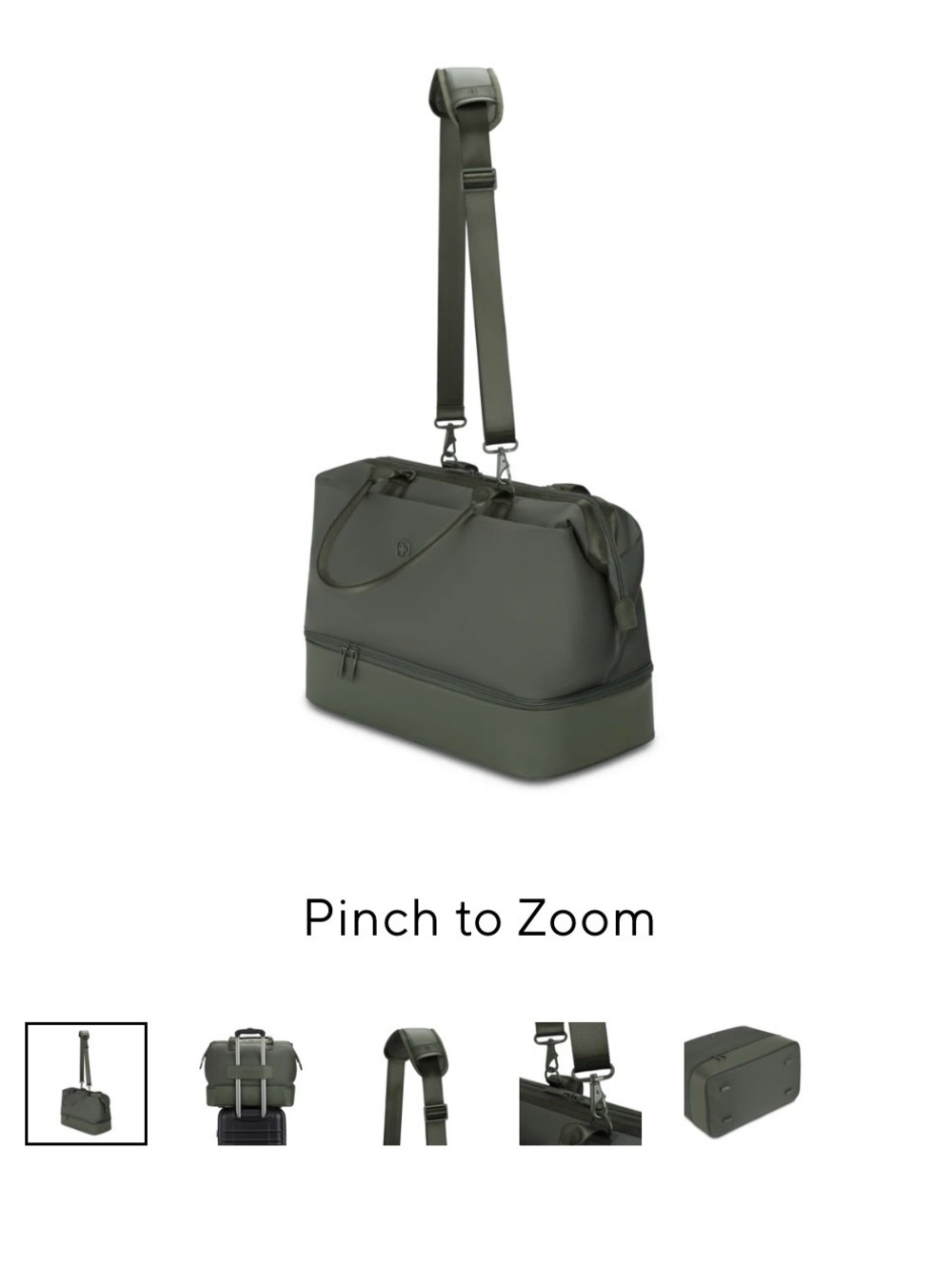 SwissGear Olive Travel Duffel with Removable Padded Strap